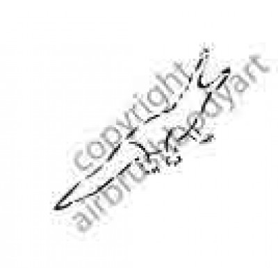 0291 crocodile reusable stencil